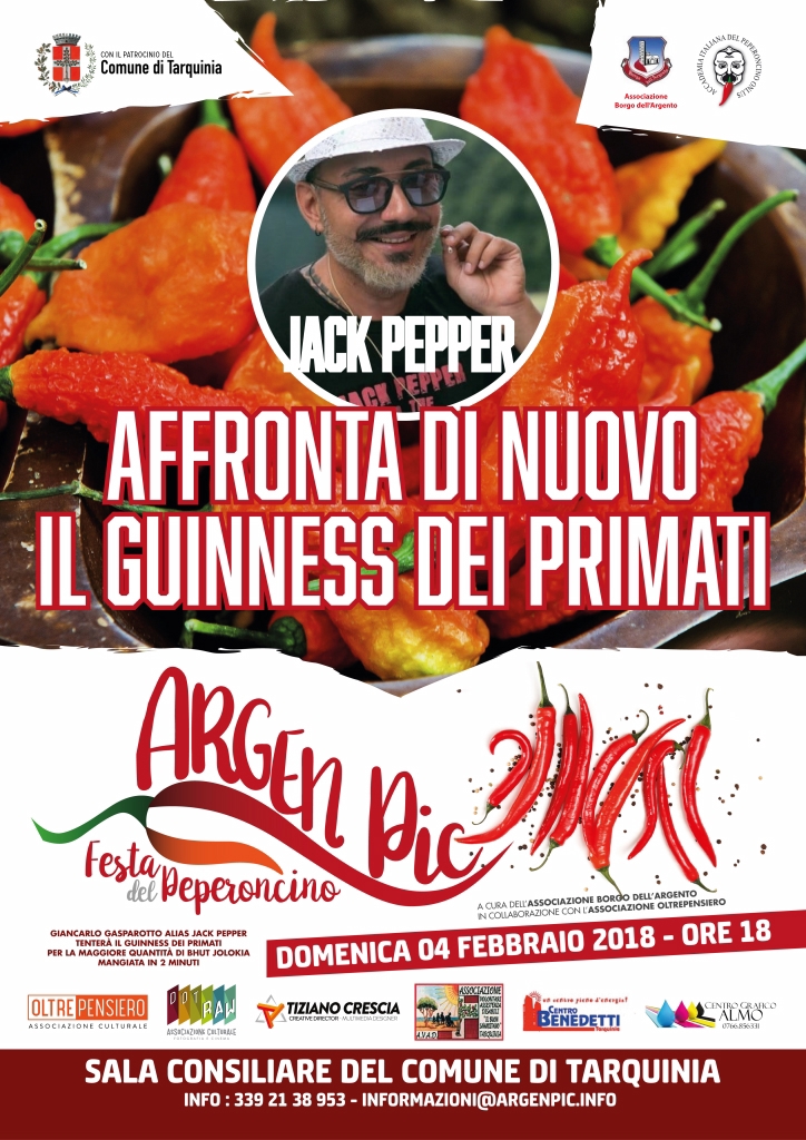 Jack Pepper tenterà di nuovo a Tarquinia il Guinness Mondiale dei Primati Bhut Jolokia